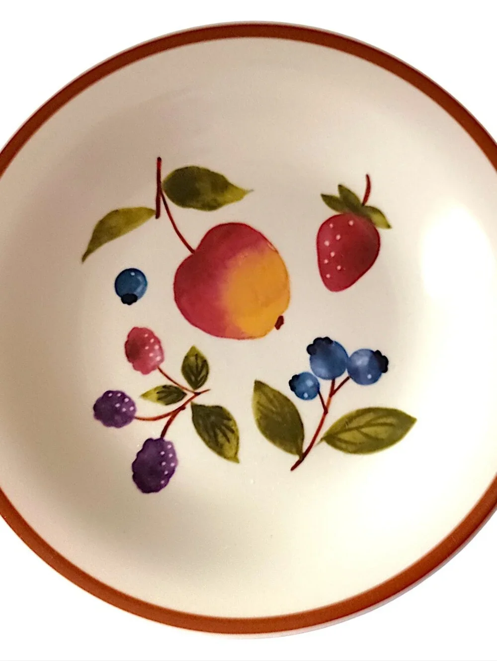 2 Longaberger Fruit Medley Plates Bread Berry Lunch Stoneware‎ Farmhouse Rustic